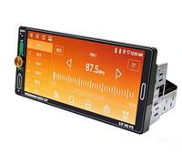 Universal 1 Din Car Stereo for with carplay Android Auto 6.9 Inch IPS Touchscreen Car Radio with Mirror Link Bluetooth 5.2 Handsfree FM/RDS EQ USB SWC + Backup Camera Remote Controller Mic