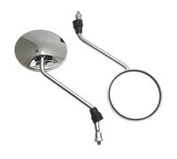 Universal 1 Pair Silver Chrome Motorcycle Scooter Mirrors Motorbike Rear View Mirror 8mm Thread Round Oval Convex