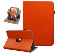 Universal 10 10.1 11 Inch Tablet Case, Viclowlpfe 360 Degree Rotating Multi-Angle Viewing Stand PU Leather Case for 9.6-11 Inch Android Tablet, Orange