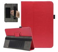 Universal 10 10.1 11 Inch Tablet Case, Viclowlpfe Protective Folio Stand Android 16 15 Case for 9.6-11 Inch Tablet with Hand Strap and Cards Slots, Red
