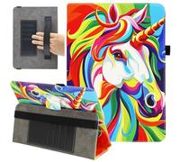 Universal 10 10.1 11 Inch Tablet Case, Viclowlpfe Protective Folio Stand Android Case for 9.6-11 Inch Tablet with Hand Strap and Cards Slots, Unicorn