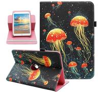 Universal 10 10.1 Inch Android Tablet Case, Dluggs 360 Degree Rotating Multi-Angle Viewing Stand Universal Case Cover for 10 10.1 and All 9.5-10.5 Inch Tablet, Jellyfish