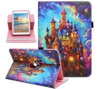 Universal 10 10.1 Inch Android Tablet Case, Dluggs 360 Degree Rotating Multi-Angle Viewing Stand Universal Case Cover for 10 10.1 and All 9.5-10.5 Inch Tablet, Dream Castle