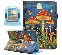 Universal 10 10.1 Inch Android Tablet Case, Dluggs 360 Degree Rotating Multi-Angle Viewing Stand Universal Case Cover for 10 10.1 and All 9.5-10.5 Inch Tablet, Mushroom
