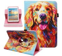 Universal 10 10.1 Inch Android Tablet Case, Dluggs 360 Degree Rotating Multi-Angle Viewing Stand Universal Case Cover for 10 10.1 and All 9.5-10.5 Inch Tablet, Dog