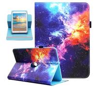 Universal 10 10.1 Inch Android Tablet Case, Dluggs 360 Degree Rotating Multi-Angle Viewing Stand Universal Case Cover for 10 10.1 and All 9.5-10.5 Inch Tablet, Yellow Space