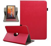 Universal 10 10.1 Inch Android Tablet Case, Dluggs PU Leather 360 Degree Rotating Multi-Angle Viewing Stand Case Cover for 10 10.1 and All 9.5-10.5 Inch Tablet, Red