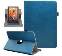 Universal 10 10.1 Inch Android Tablet Case, Dluggs PU Leather 360 Degree Rotating Multi-Angle Viewing Stand Case Cover for 10 10.1 and All 9.5-10.5 Inch Tablet, Peacock Blue
