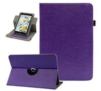 Universal 10 10.1 Inch Tablet Case, Viclowlpfe 360 Degree Rotating Multi-Angle Viewing Stand PU Leather Case for 9.6-11 Inch Android Tablet, Dark Purple