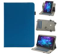 Universal 10 Inch Tablet Case, 10.1 Inch Android Tablet Case, Bbjjkkz 360 Degree Rotating Multi-Angle Viewing Stand PU Leather Cover for 9.5-11 Inch Tablet, Blue