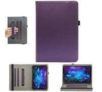 Universal 10 Inch Tablet Case, 10.1 Inch Android Tablet Case, Bbjjkkz Multi-Angle Viewing Stand PU Leather Cover with Hand Strap for 9.5-11 Inch Tablet, Dark Purple