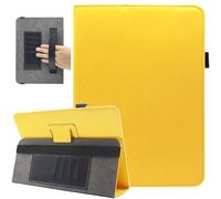 Universal 10 Inch Tablet Case, Universal 10.1 Inch Tablet Case, Viclowlpfe Protective Folio Stand Android Case for 9.6-10.5 Inch Tablet with Hand Strap and Cards Slots, Lemon Yellow