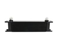 Universal 10 Row and 15 Row Oil Radiator AN10 Engine Oil Cooler Kit Oil Filter Sandwich Adapter Transmission Oil Cooler(10 row oil cooler)