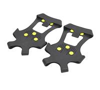 Universal 10 Teeth Anti Slip Ice Cleat Shoe Grips Spikes Crampons for Hiking Climbing Non Slip Steel Stud TPE Material Lightweight Folding Design Suitable for Men Women Size M L XL (M:36-38)