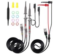 Universal 100MHz Oscilloscope Probe Kit with BNC to Mini Grabber Test Leads - Complete Accessories Set for Electronics Testing & Repairs