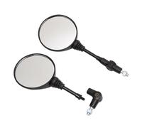Universal 10mm Black Motorcycle Side Mirror Anti-Fall Folding Round Rearview Mirrors Accessory