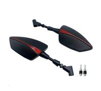 Universal 10mm Motorcycle Left&Right Rear View Mirrors Housing Side Mirror For R1200GS R1200 GS R 1200 RT R1200RT(Red)