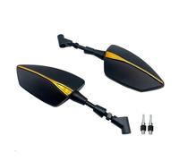 Universal 10mm Motorcycle Left&Right Rear View Mirrors Housing Side Mirror For R1200GS R1200 GS R 1200 RT R1200RT(Glod)