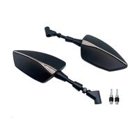 Universal 10mm Motorcycle Left&Right Rear View Mirrors Housing Side Mirror For R1200GS R1200 GS R 1200 RT R1200RT(Silver)