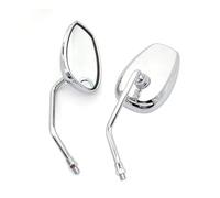 Universal 10mm Motorcycle Mirrors Chrome Plated Square Rearview With Aluminum Base Motorcycle Mirrors