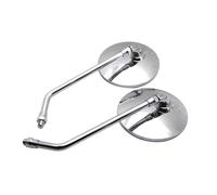 Universal 10mm Motorcycle Rearview Mirror Black Chrome Round Scooter Side Mirrors For CG 125 150