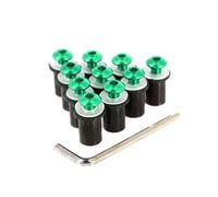Universal 10PCS M5 5mm Windscreen Bolts Screw Kits For CBR900RR /929/954 /1100XX(Green)