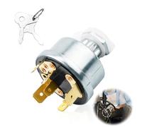 Universal 12/24V Tractor Plant Ignition Switch 35670 128sa, Replacement Car Ignition Starter with 2 Keys, Metal Key Ignition Switch for Massey Ferguson JCB AS Lucas 35670