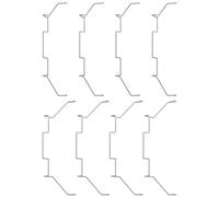 Universal 120mm CPU Fan Mounting Clips Kit - Stainless Steel Wire Buckle for Tower, Tool-Free Snap-On Installation,Silver,2 Sizes (8 Clips Total)