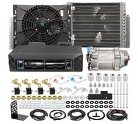 Universal 12V 12000 BTU Under Dash Air Conditioner Heating and Cooling 12 Volt DC A/C Unit Kit, AC Heater System with Evaporator Condenser Compressor for Car RV Van Truck ATV Pickup Tractor
