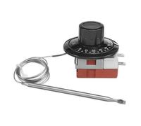 Universal 12V 16A Capillary Thermostat Cooling Radiator, Riloer TS-120SR Fan Control Switch with Temperature Probe Sensor, Temperature Controller Adjustable Cooling 0-120°C