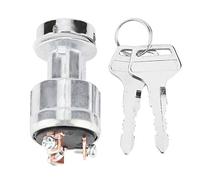 Universal 12V 24V Ignition Starter Switch with 2 Keys Zinc Alloy Vehicle Start Lock Replacement Switch for Motorcycle Automobile Boat Various Engineering Vehicles