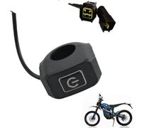 Universal 12V Motorcycle Handlebar Mount Switch For Headlight Horn And Over Light Button Compatible With Dirt Pit Bike And Automotive Motorcycle Parts(WHITE)