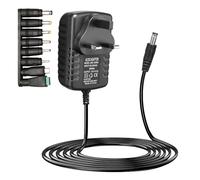 Universal 12V Power Supply Adapter, 3A 36W AC DC Charger Cord with 8 Interchangeable Tips 100-240V 50-60Hz 5.5x2.1mm Multi Plug Replacement 12V DC Power Supply, for LED Router CCTV Camera Laptop MP3/4
