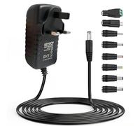 Universal 12V3A Power Supply UK Plug, 36W ACDC Adapter 8 Multi Plug Tips,100-240V 50/60Hz DC Charger Cable for LED Strips, Router, CCTVCamera, Laptop, Baby Monitor,MP3/MP4 and Home Electronics