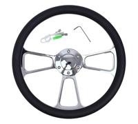 Universal 14 Inch 350mm Classic Three Spoke Bracket 5mm Thick Steering Wheel Paddle Shifter