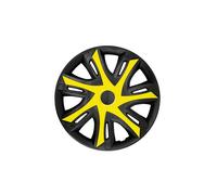 Universal 15" Hubcaps Wheel Covers Trims ABS Set Weather Resistant Yellow 4 PCS