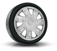 Universal 15" Hubcaps Wheel Covers Trims ABS Weather Resistant Silver 4 PCS Set