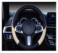 Universal 15 inch Microfiber Wheel Covers Black and Beige Microfiber Leather Auto Car Steering Wheel Cover Steering Wheel Covers
