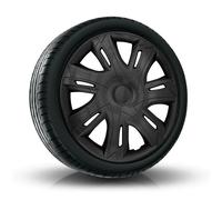 NRM 15" Hubcaps Wheel Covers Trims Set Weather Resistant Universal Black 4 PCS ABS