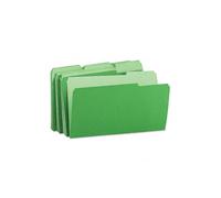 Universal 15302 Recycled Interior File Folders- 1/3 Cut- Top Tab- Legal- Green- 100/Box