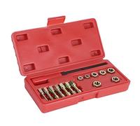 Universal 15Pcs Thread Chaser Set, Metric Thread Chaser Set Thread Restorer Repair Kit for Automotive Professional Brake Undercar Repair Tool