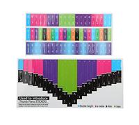 Universal 17 Keys Note Decoration Colourful Kalimba Scale Stickers Thumb Piano Key Stickers for Beginners Beginner Music Gifts (Universal 21 tone thumb piano)