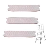 Universal 18" Pool Ladder Steps Replacement - 3pcs Heavy-Du Molded Plastic Rung Treads for Above Ground Swimming Pools, Non-Slip Accessory for Safe Access