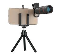 Universal 18x25 Monocular Zoom HD Optical Cell Phone Lens Observing Survey 18X telephoto lens with tripod for Smartphone(Lens with tripod)