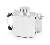 Universal 1L Alloy Aluminium Engine Oil Catch Can Breather Tank (Silver)