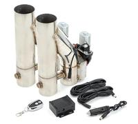 Universal 2"/2.25''/2.5''/3" Dual Double Valve Electric Exhaust Cut Out Cutout Valve Exhaust Pipe Muffler With Remote Control Car Exhaust Muffler Pipe(2inch(50mm))