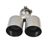 Universal 2.3 Inch/2.5 Inch 304 Stainless Steel Dual Exhaust Pipe Tip Muffler Tail Throat YTdhfDGJ(IN60-OUT89mm)
