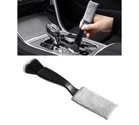 Universal 2 - in - 1 Car Interior Detailing Duster: Double - Head Soft Brush Tool - Multi - Purpose Auto Cleaner for Dashboard, Vents & Interior, （Black）