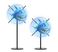 Universal 2-in-1 Stand for 3D Holographic Fan, Desktop & Floor Display with 3 Heights (44-140.5cm), Weighted Base, Portable for Trade Shows & Events - Fits Most 45cm Holographic Fans