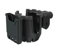 Universal 2-in-1 Stroller and Bike Cup Holder with Phone Pouch - Compatible with Stanley 30/40 oz Bottles (Black)